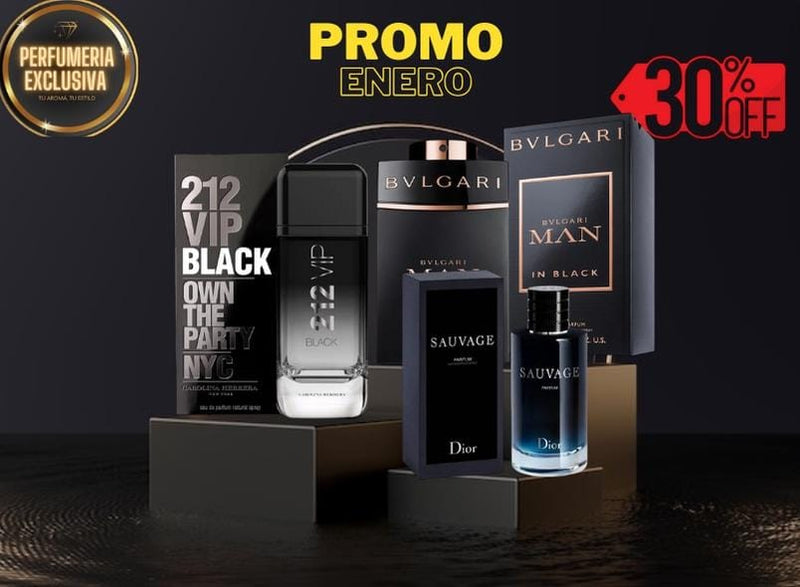 Bvlgary man in black+sauvage+212 vip bla